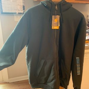 Men's Rain Defender Rockland Sherpa-Lined Hooded Sweatshirt XLT, Peat-colored